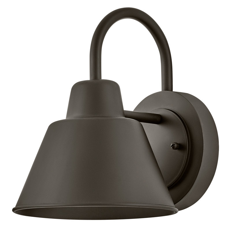 Wes 8" Outdoor Gooseneck Barn Light - Coastal Elements Collection, Oil Rubbed Bronze