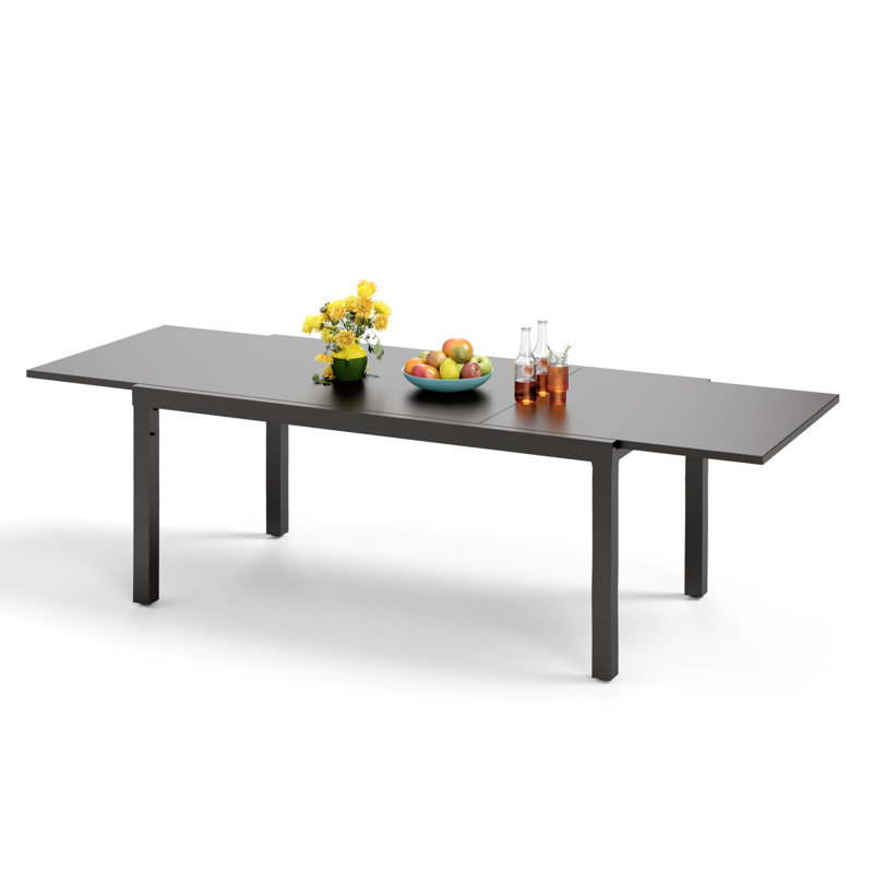 6 - Person Patio Dining Set with Extendable Rectangular Table
