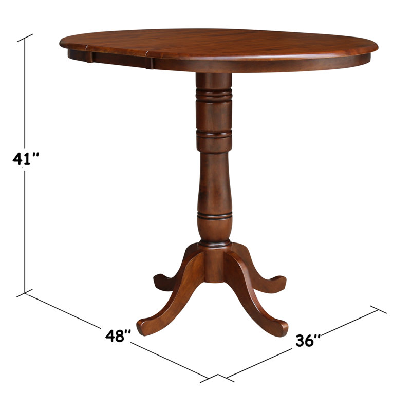 Dragana Extendable Solid Wood Dining Table, Espresso/Espresso