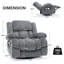 Fauteuil inclinable électrique surdimensionné de 41,3 po avec massage et chauffage-238111303
