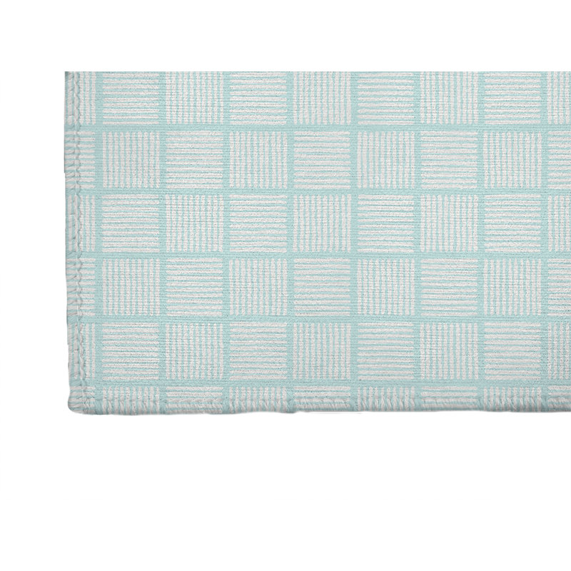 Tally Blocks Slate Blue Indoor Doormat, Bleu clair, L 60 po x L 84 po