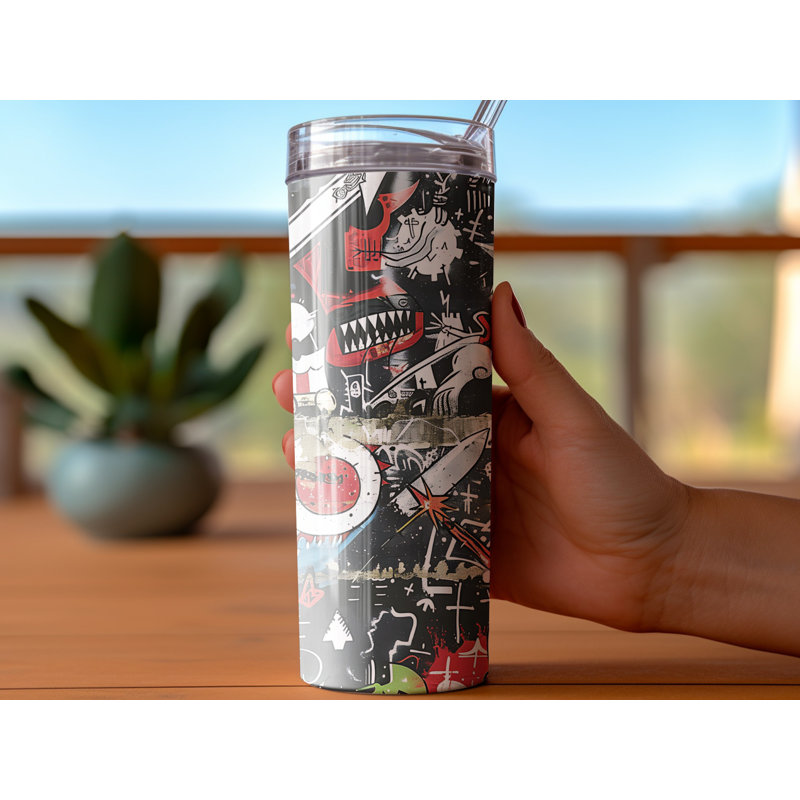 Choose Handmade Tumblers 591ml Vacuum Insulated Stainless Steel (18/8) Travel Tumbler with Straw