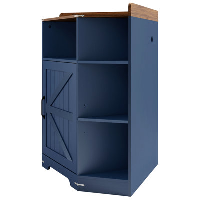 Armoire d'angle, tablette de coin avec ports USB et prises de courant Organisateur industriel pour petits espaces