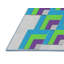 Tapis bleu à motif géométrique Kistler-888029252