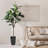 Fake Plants 82.6'' Tall Artificial Fiddle Leaf Fig Tree in Black Pot for Home Office Décor