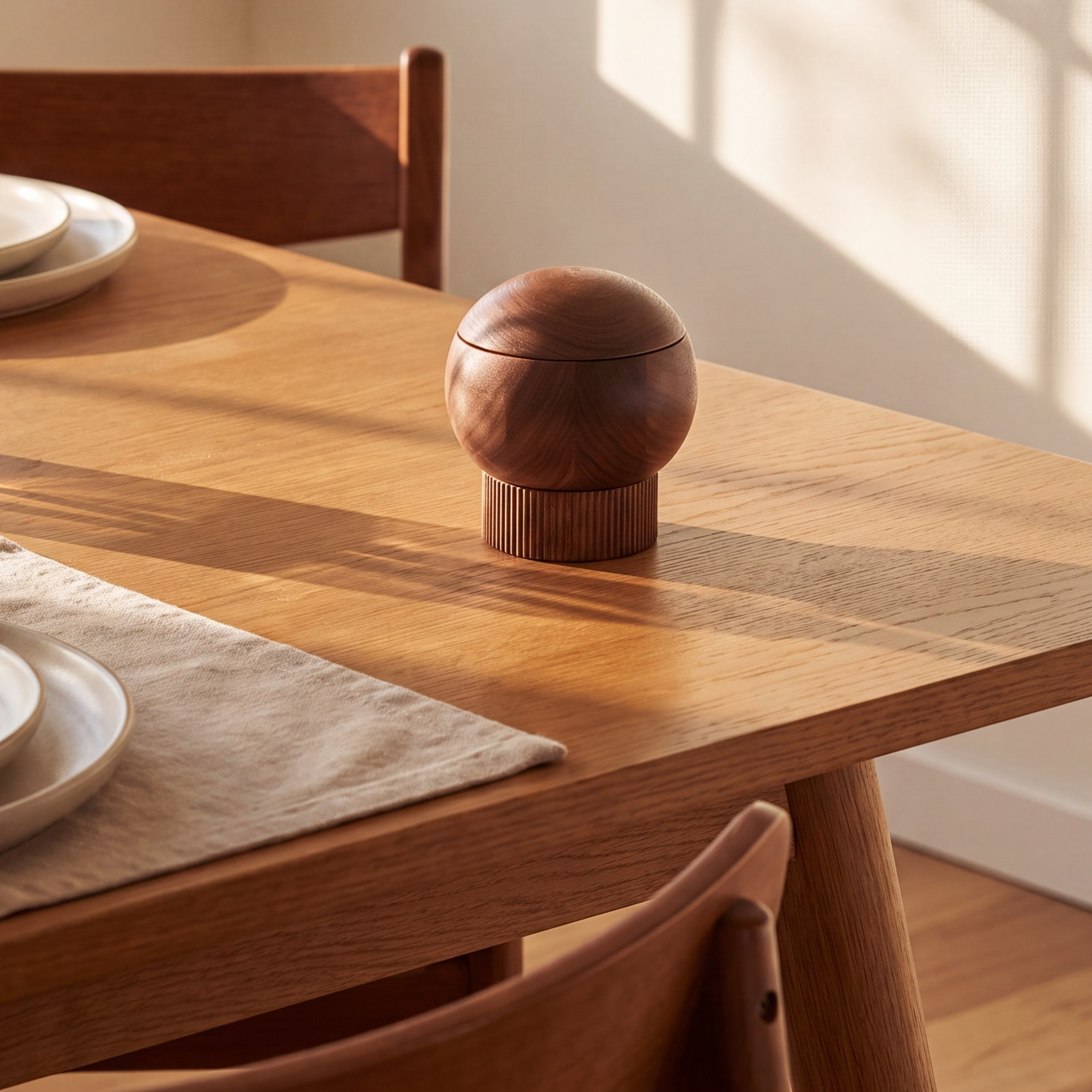 The Salt Sphere Wooden Salt Cellar
