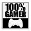 Estampe numérique 100% Gamer noire, design par Kim Allen-1435375820-1435375811