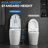 19" Elongated ADA Tall Height Smart Toilet, 1.1/1.6 GPF Dual Flush, Heated Seat, Foot Kick/Off-seat/Blackout Flush, Night Light, Soft Closing, 3-Year Warranty