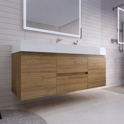Babajide Bathroom Vanity with Acrylic Top