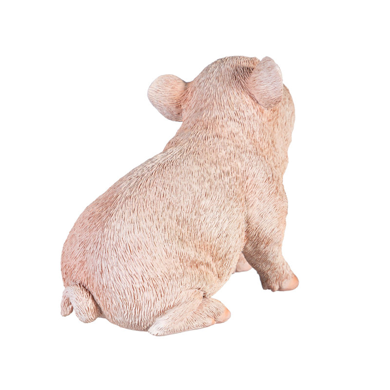 Statue en résine, cochon heureux, H 5 po