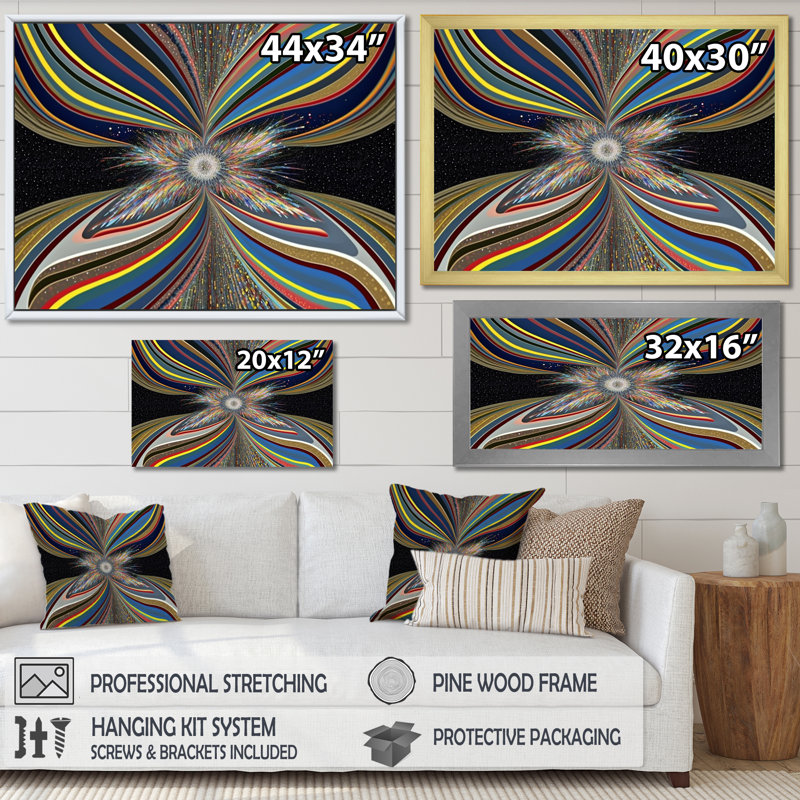 Découverte de l'art de l'alignement spirituel I - impression sur toile géométrique moderne, H 24 po x l 32 po