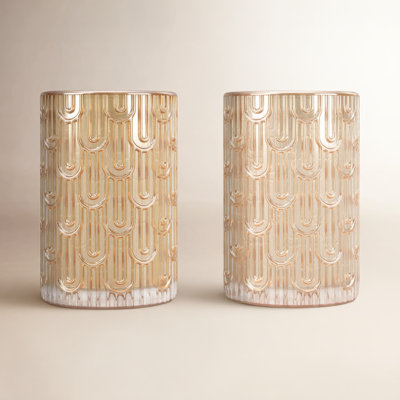 2 Piece Glass Tabletop Candle Accessories Set