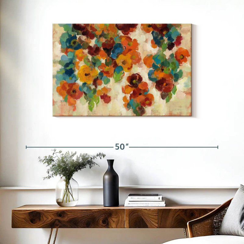 Fleurs épices et turquoise Avery, H 24 po x l 36 po