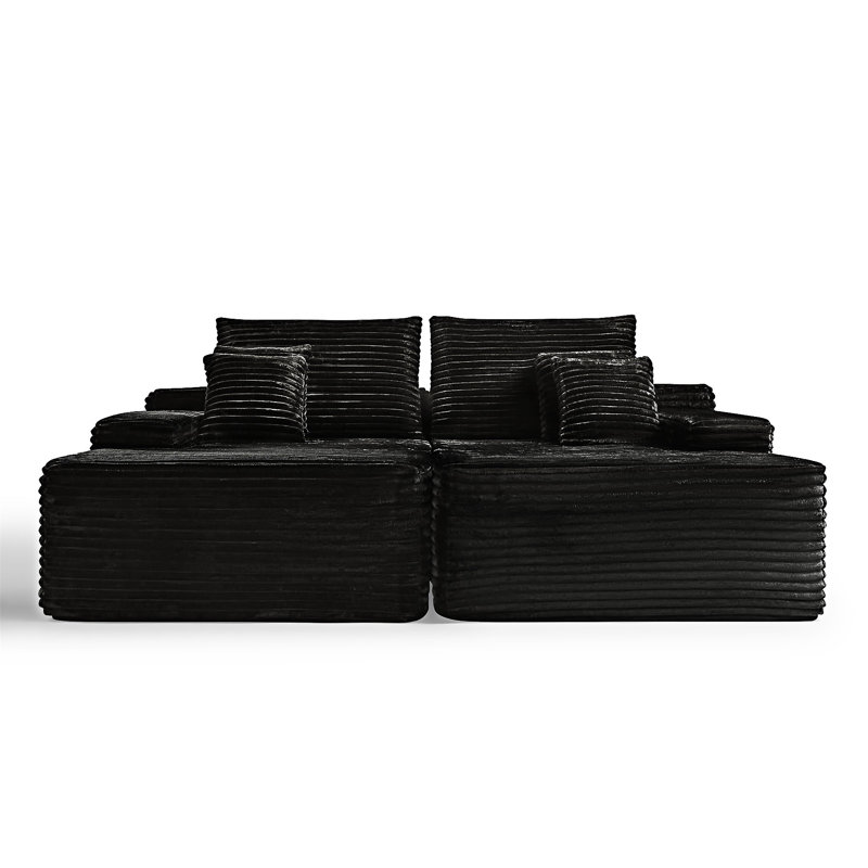 Upholstered Double Lounge Chaise Sofa Bed
