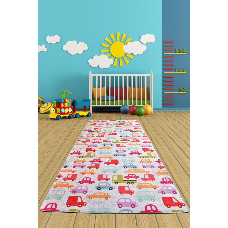 Premium Hall Carpet (3.9 x 6.6 Feet), 100% Polyester, 0.2 in Pile Height | Antibacterial, Non-Slip Underside, Machine Washable at 86°F | Soft & Durable, Perfect for Living Room & Entryways