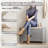 Shoe Storage Bench with Lift Top Storage, Wood Entryway Bench with Cushion, Adjustable Shelves-121234922