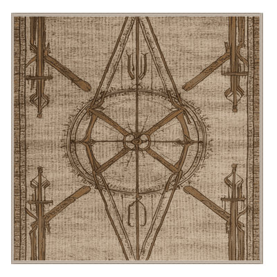  Washable Sextant motifs Nautical Area Rug
