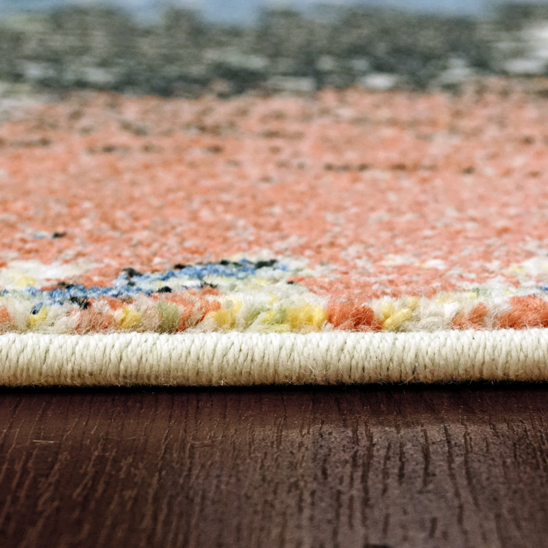 Oney Abstract Indoor Rug, Rectangle 3'11" x 5'7"