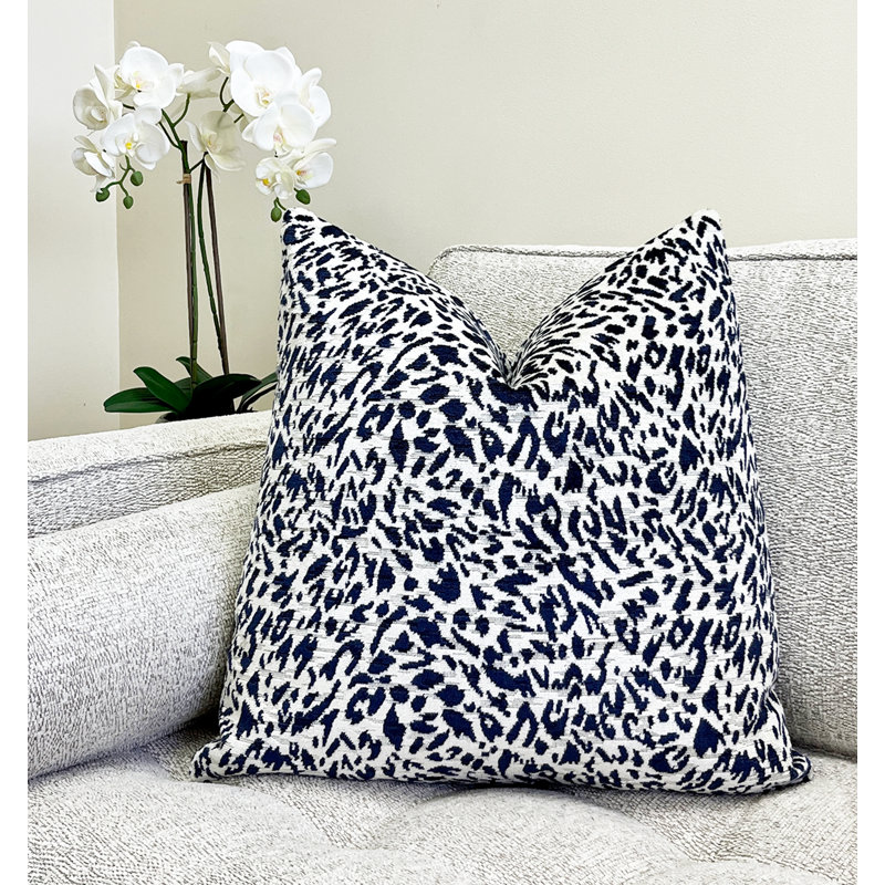Housse de coussin en velours Abstract, Marine, H 20 po x l 20 po