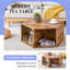 Table basse hexagonale au look moderne - couleur bois, agencement de rangement pratique, tailles variées, rangement, structure stable
