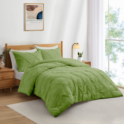  Ensemble d'édredon 3 pièces en microfibre grise