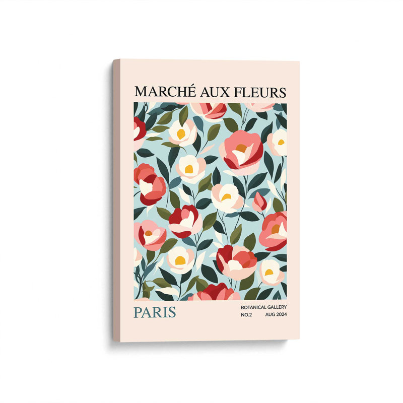 Paris Flower Market, 18" H x 12" W, Stretched Canvas