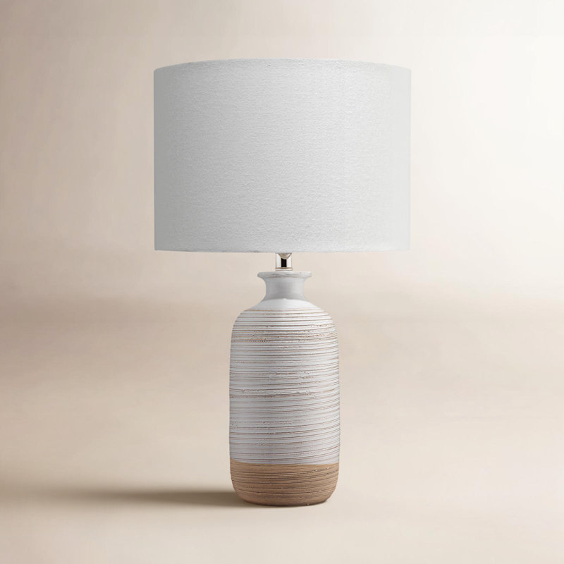 Monaco Ventura 24" White/Brown Table Lamp