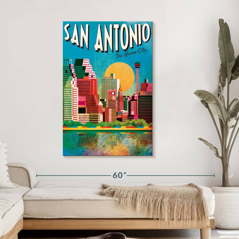San Antonio, ville d'Alamo, H 45 po x l 30 po x P 1,25 po