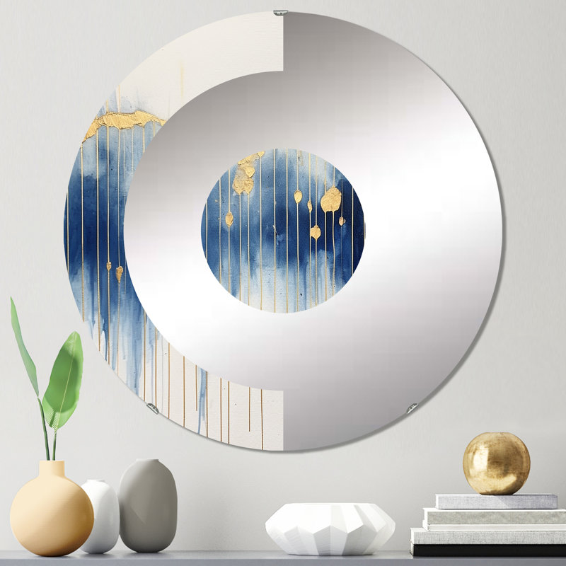 Ackers - Miroir mural demi-cercle, 23,6 po x 23,6 po