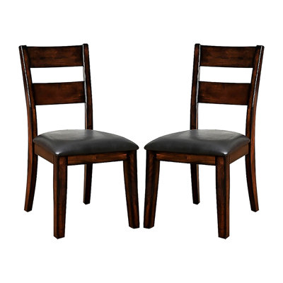 Pack Of 2 Padded Leatherette Side Chairs