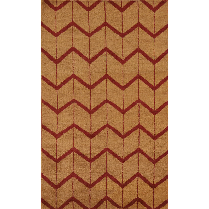 Chevron Gabbeh Oriental Area Rug 5x8