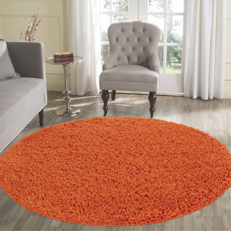 Esterly Orange Shaggy Rug