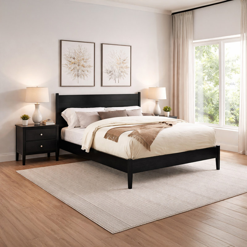 Lit plateforme Robah, Grand, Noir