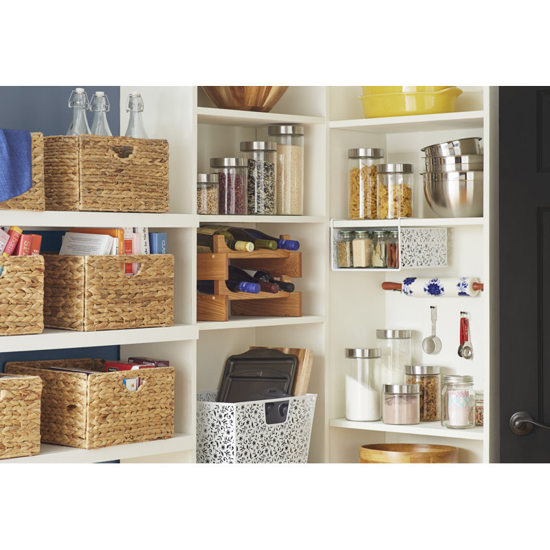 Geis 8 Bottle Solid Wood Tabletop Wine Bottle Rack, Medium Oak, 9.875" H x 14" W x 10.75" D