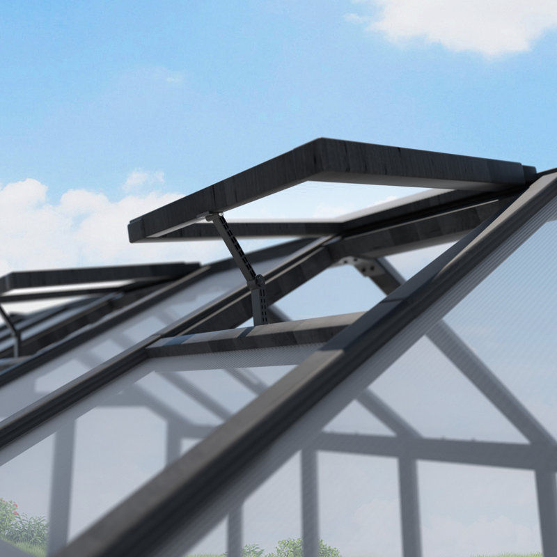 6×12 FT Wooden Polycarbonate Greenhouse