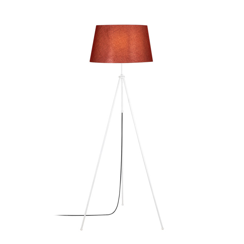 Lampe trépied 65 po Shuff, Blanc, Rouge
