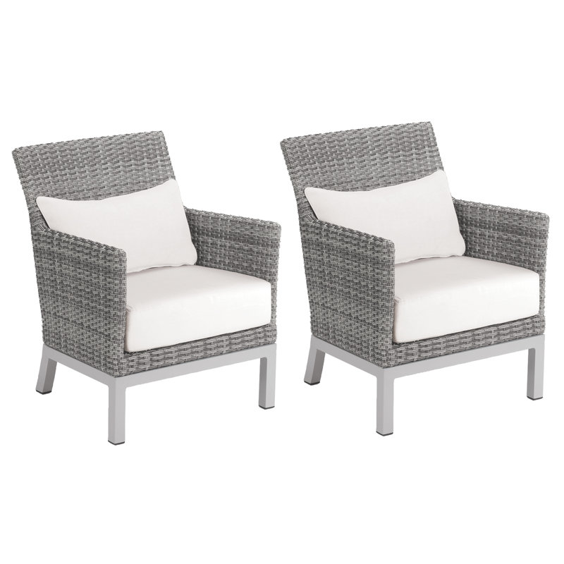 Argento Club Patio Chair with Cushions, Eggshell White
