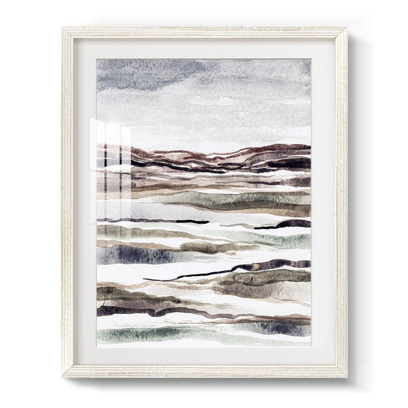 «Mute Earth Layers II», impression encadrée, Blanc