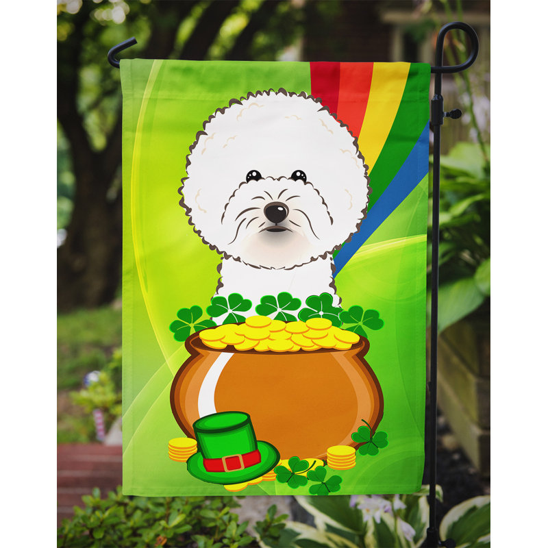 Drapeau de jardin Arella St. Patrick's, Bichon frisé