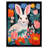 Bunny Rabbit Colourful Bold Vibrant Flowers - Single Picture Frame Print