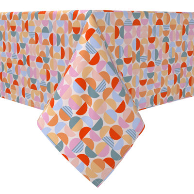 Fabric Textile Products, Inc. Rectangular Tablecloth, 100% Cotton, 60X84", Vintage Style Abstract
