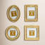 Ensemble de 4 cadres photo Golden Bee