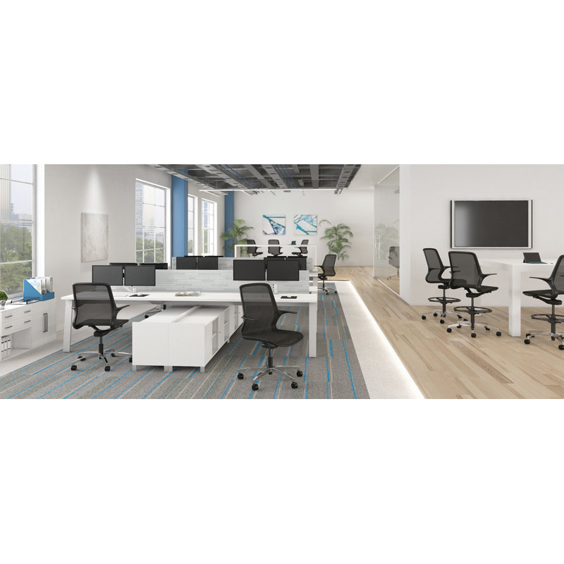 Omnia Mesh Ergonomic Task Chair, Matte Black, Black
