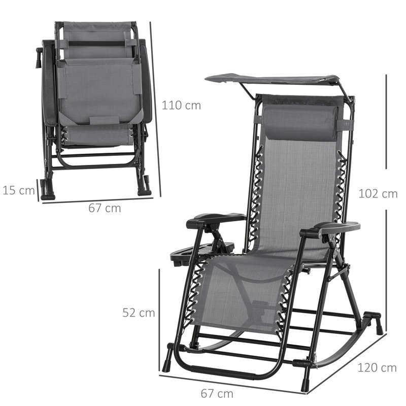 Haniel Steel Outdoor Chair, Grey, Grey