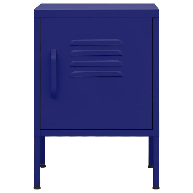 Izzabel 35 cm W Steel Bedside Table, Navy Blue, Set of 2