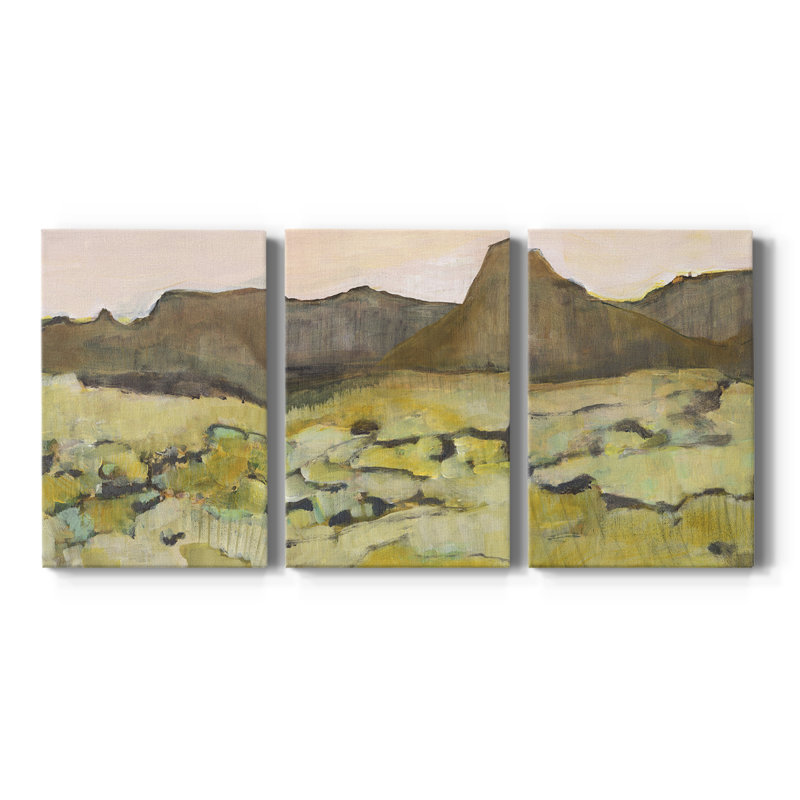 Desert Road Trip II - Toile tendue avec châssis sur mesure - 3 pièces, H 48 po x l 96 po