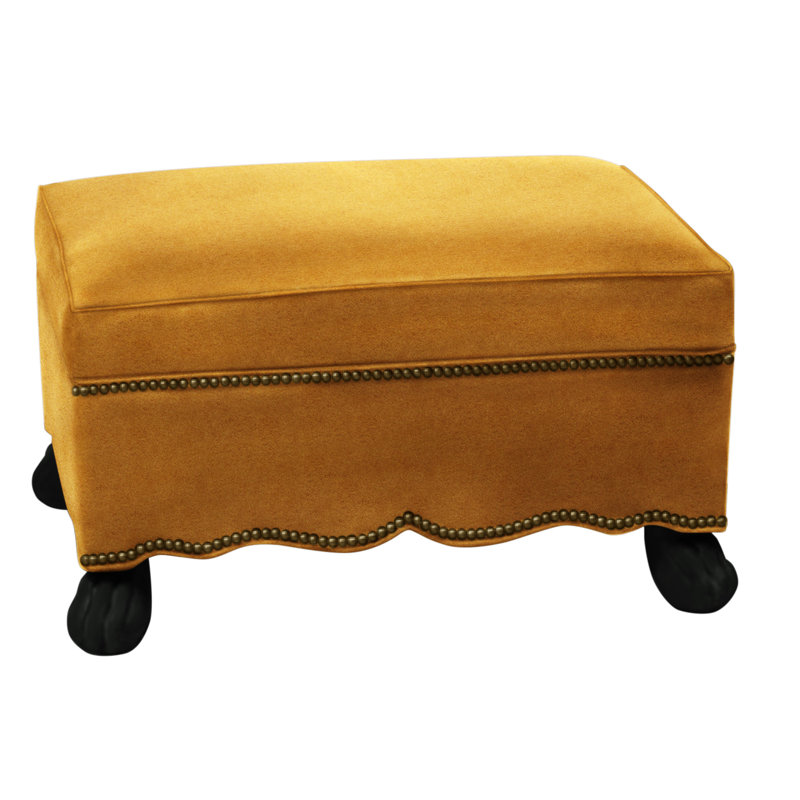 Ottoman, Performance Twill Natural, Brushy Bayou