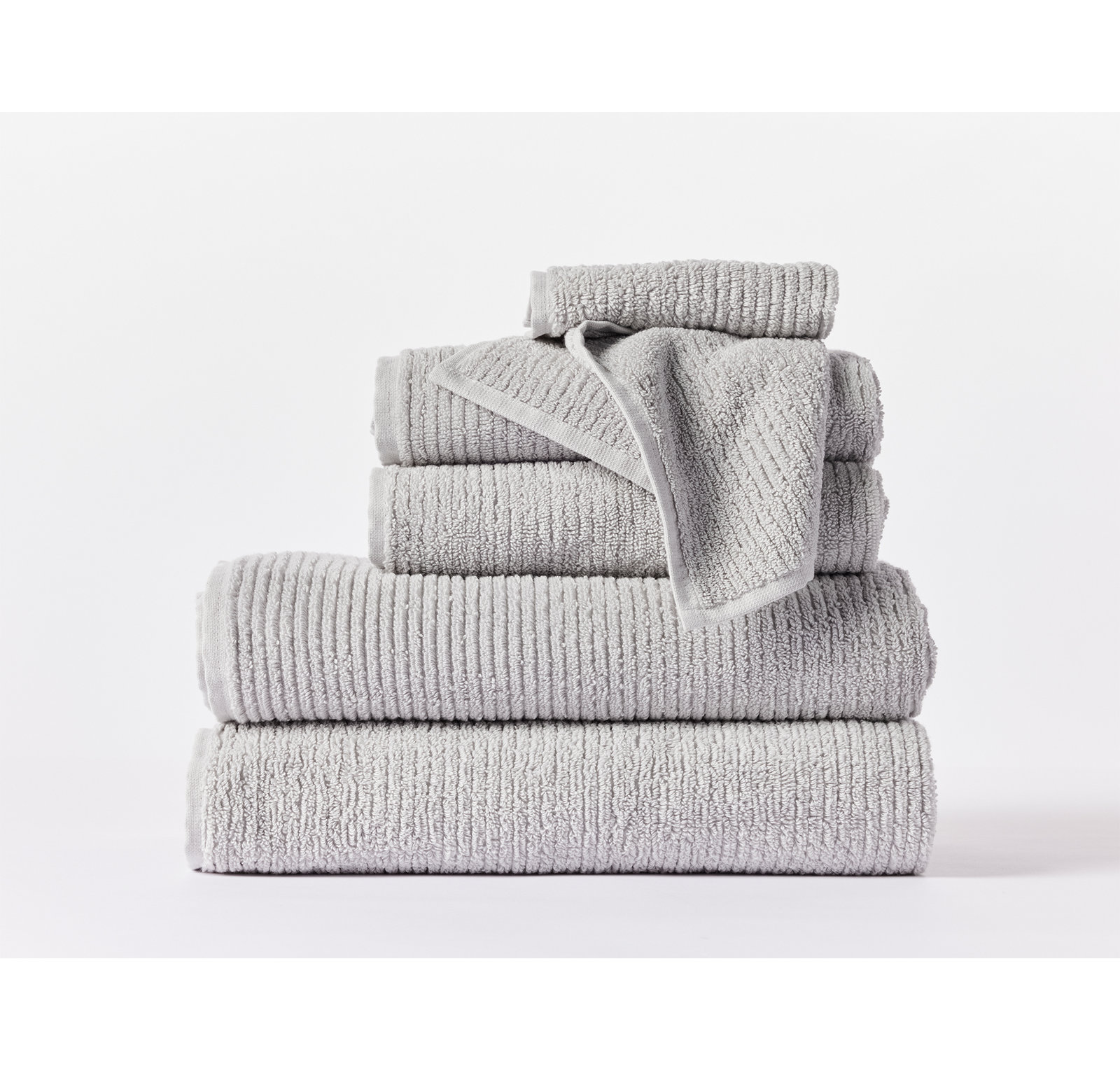 Temescal 6-Piece Organic Cotton Towel Set, Seal,  Towel Set