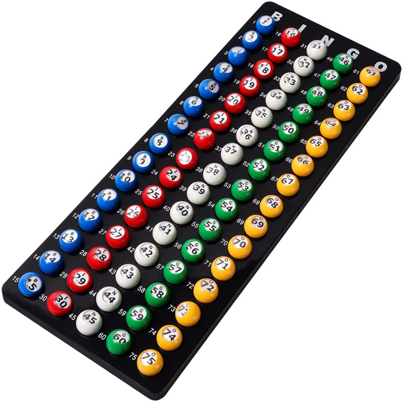 Jeu de direction GSE et boules de bingo en plastique multicolores 7/8 po avec fenêtre facile à lire, Noir