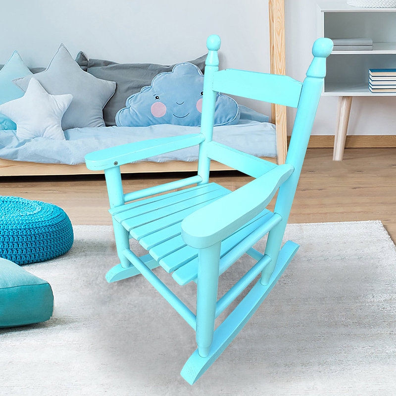 Chaise berçante intérieure ou extérieure, Bleu clair